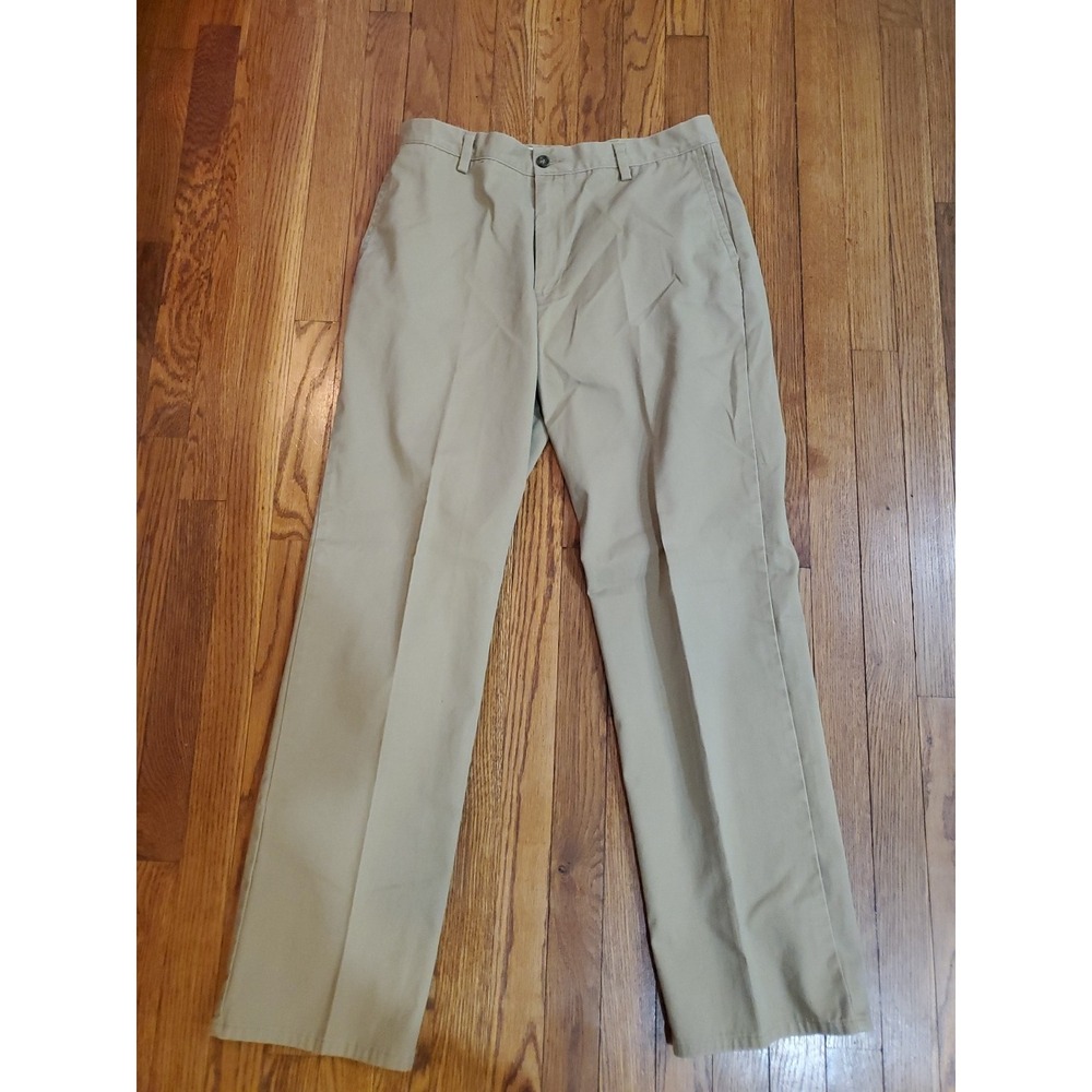 Dockers D2 Mens Easy Khaki Pants 34 X 34 Tan Straight Fit Flat‎ Front Casual